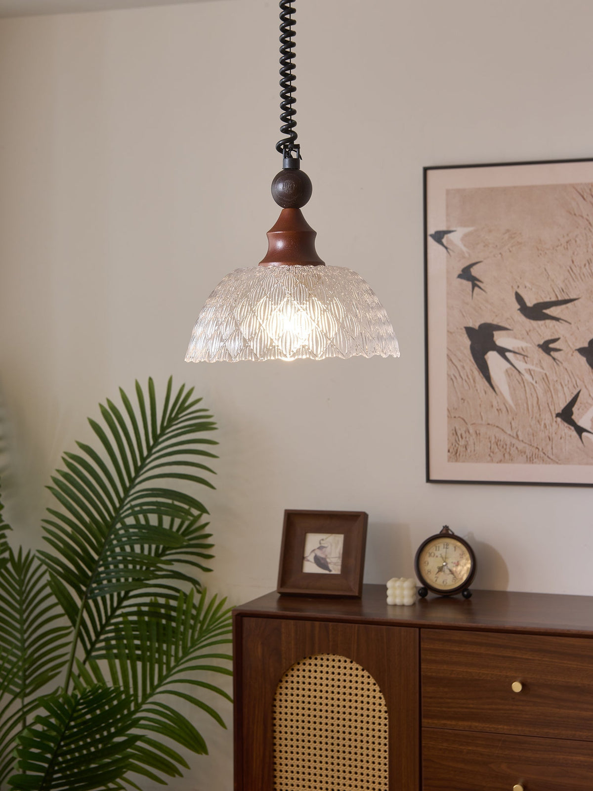 Nydoreth Elegance Vintage Art Pendelleuchte aus Holz