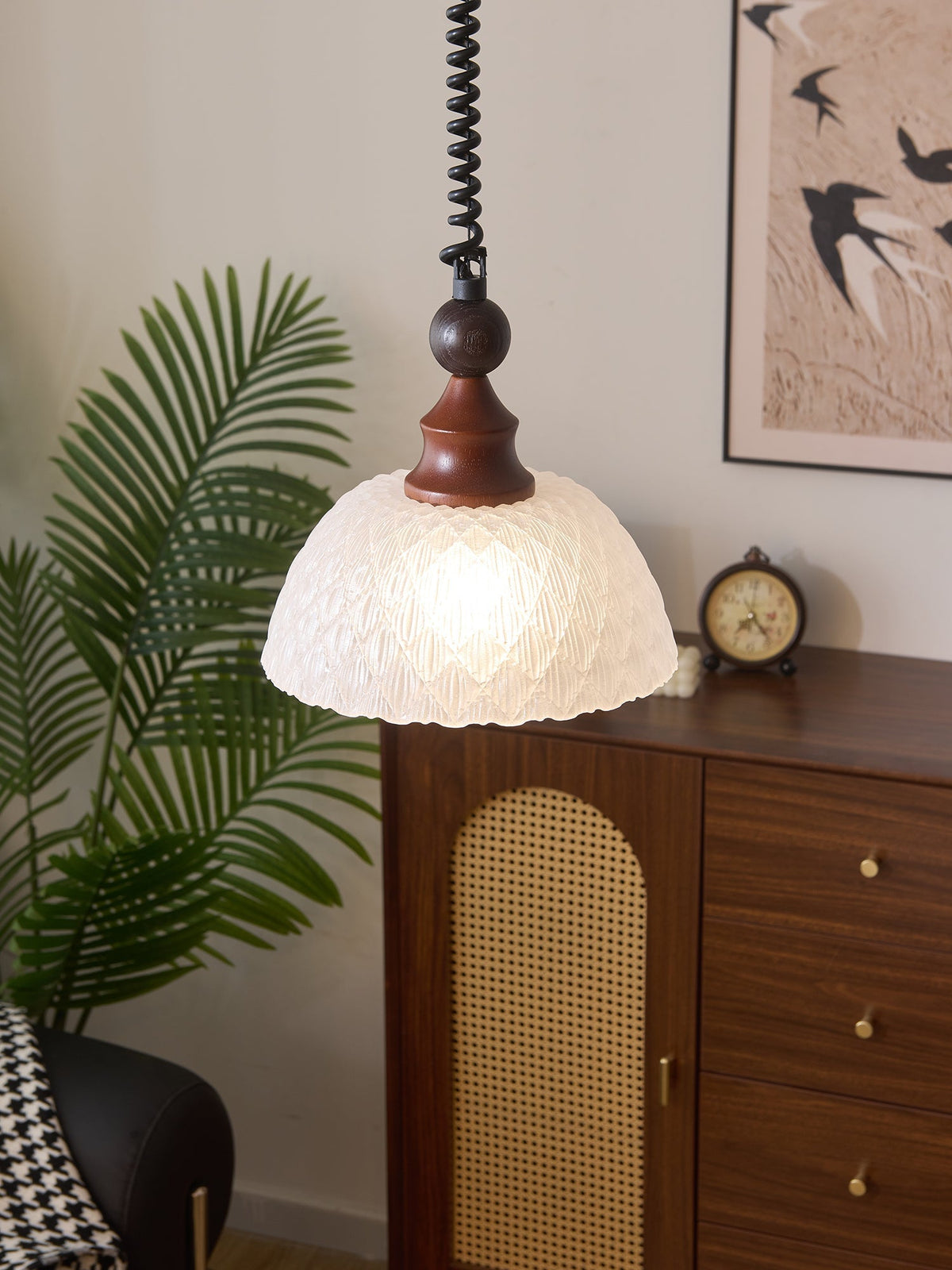 Nydoreth Elegance Vintage Art Pendelleuchte aus Holz