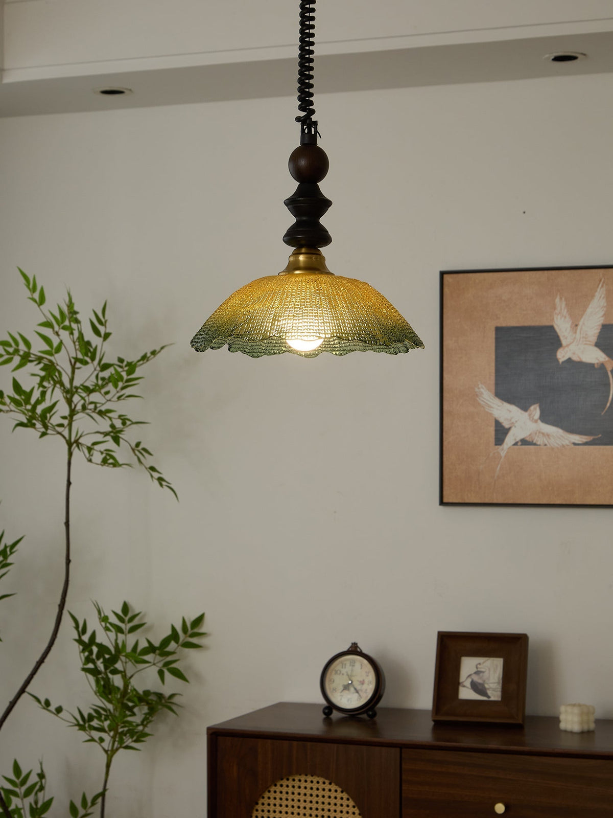 Nydoreth Elegance Vintage Art Pendelleuchte aus Holz