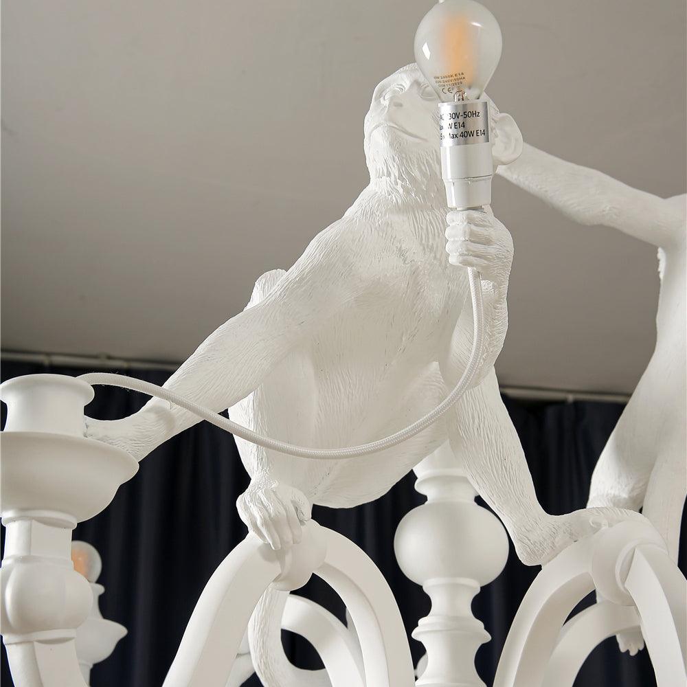 Tixor Kronleuchter Monkey Schwarz Spielend Skulptur