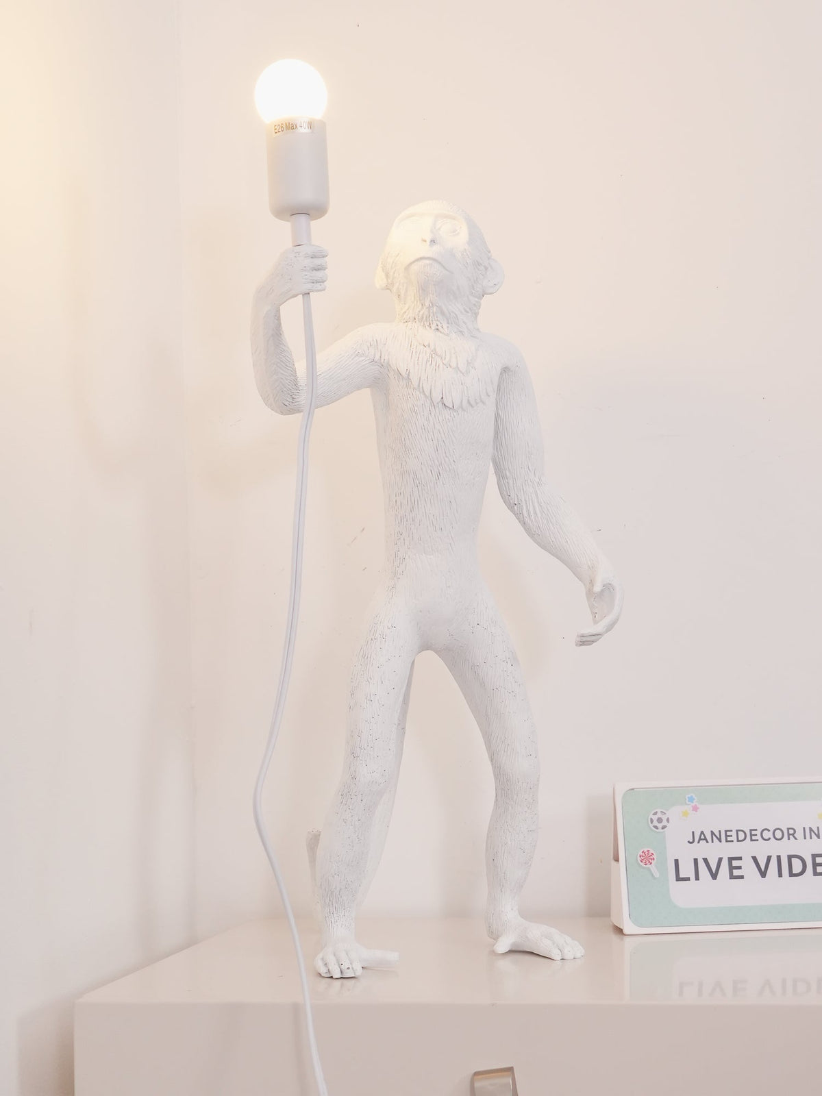Nirielia Kunstharz-Tischleuchte in whimsischer Form
