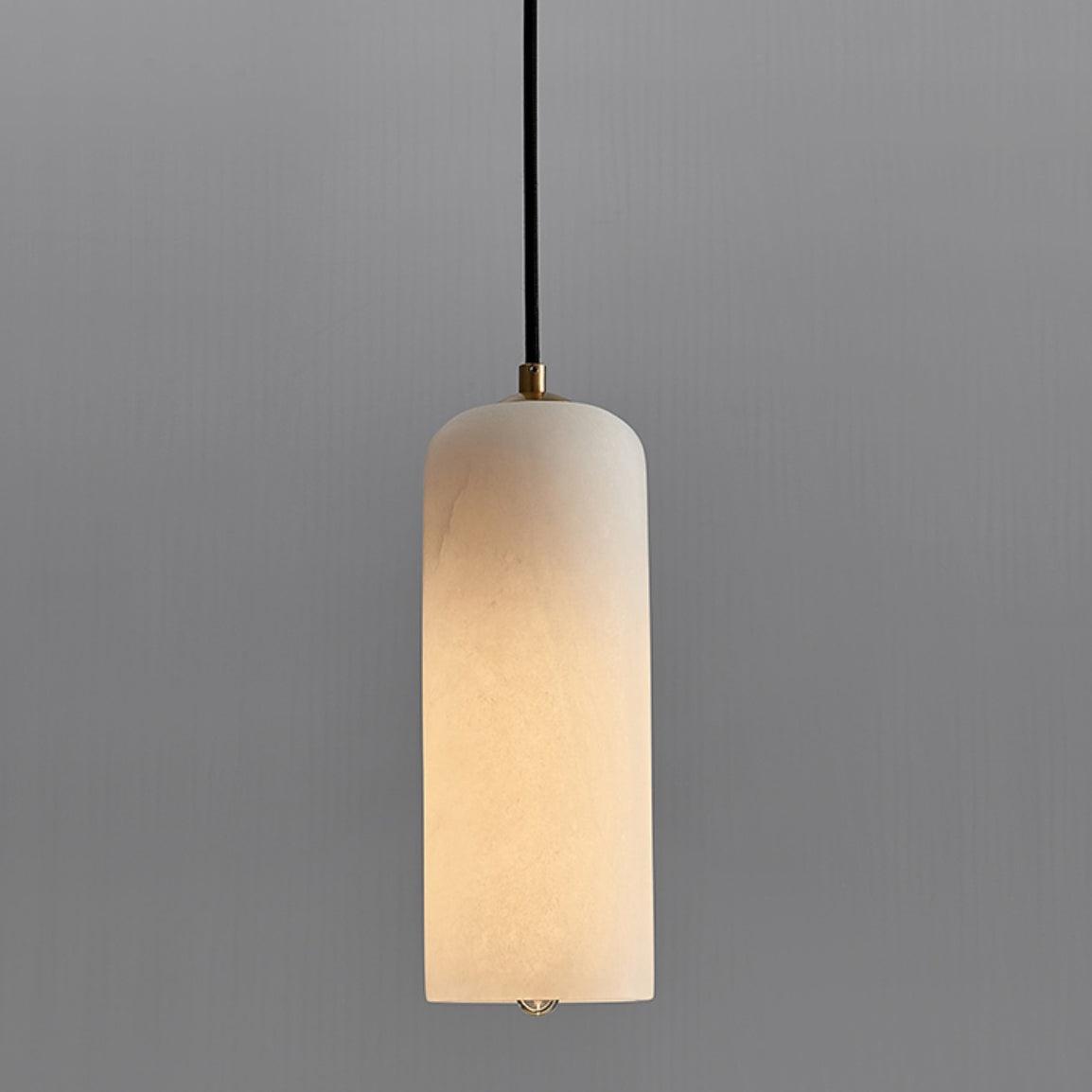 Nivenira zylindrische Pendelleuchte aus Alabaster
