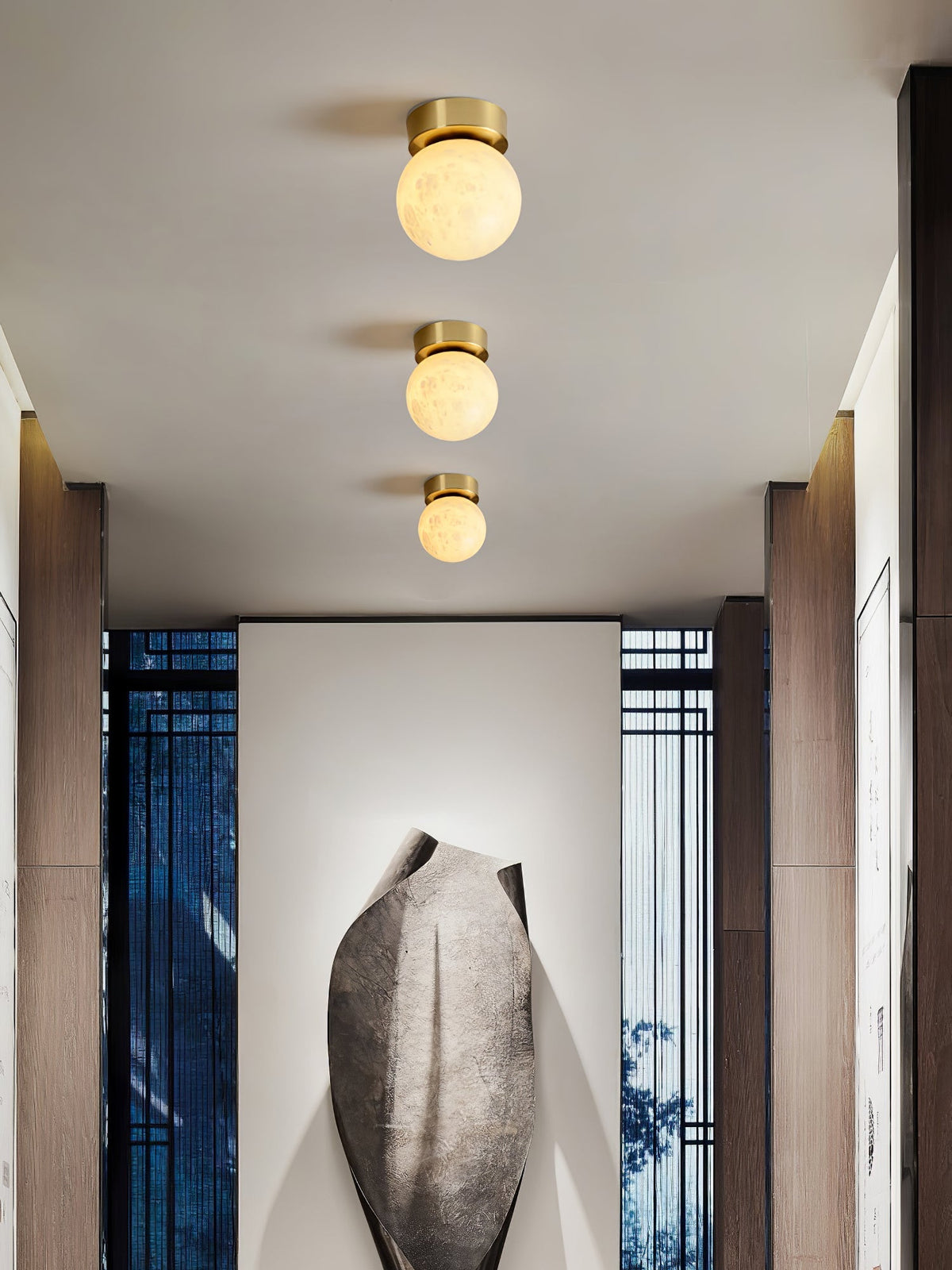 Otheyra Minimalistische Alabaster-flache Deckenleuchte