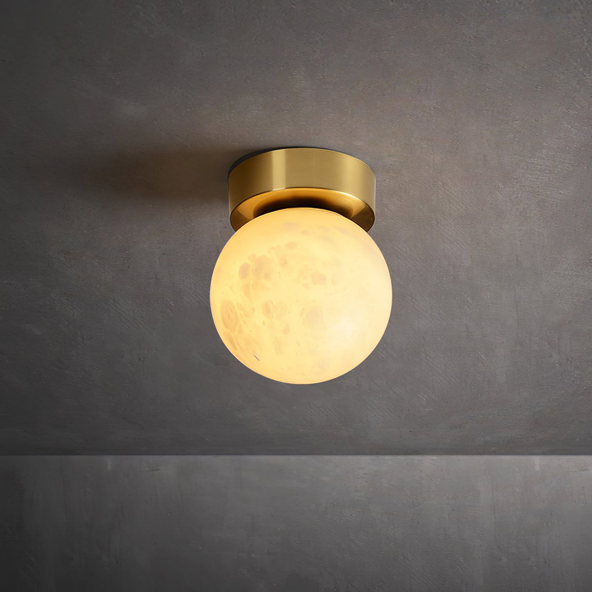 Otheyra Minimalistische Alabaster-flache Deckenleuchte