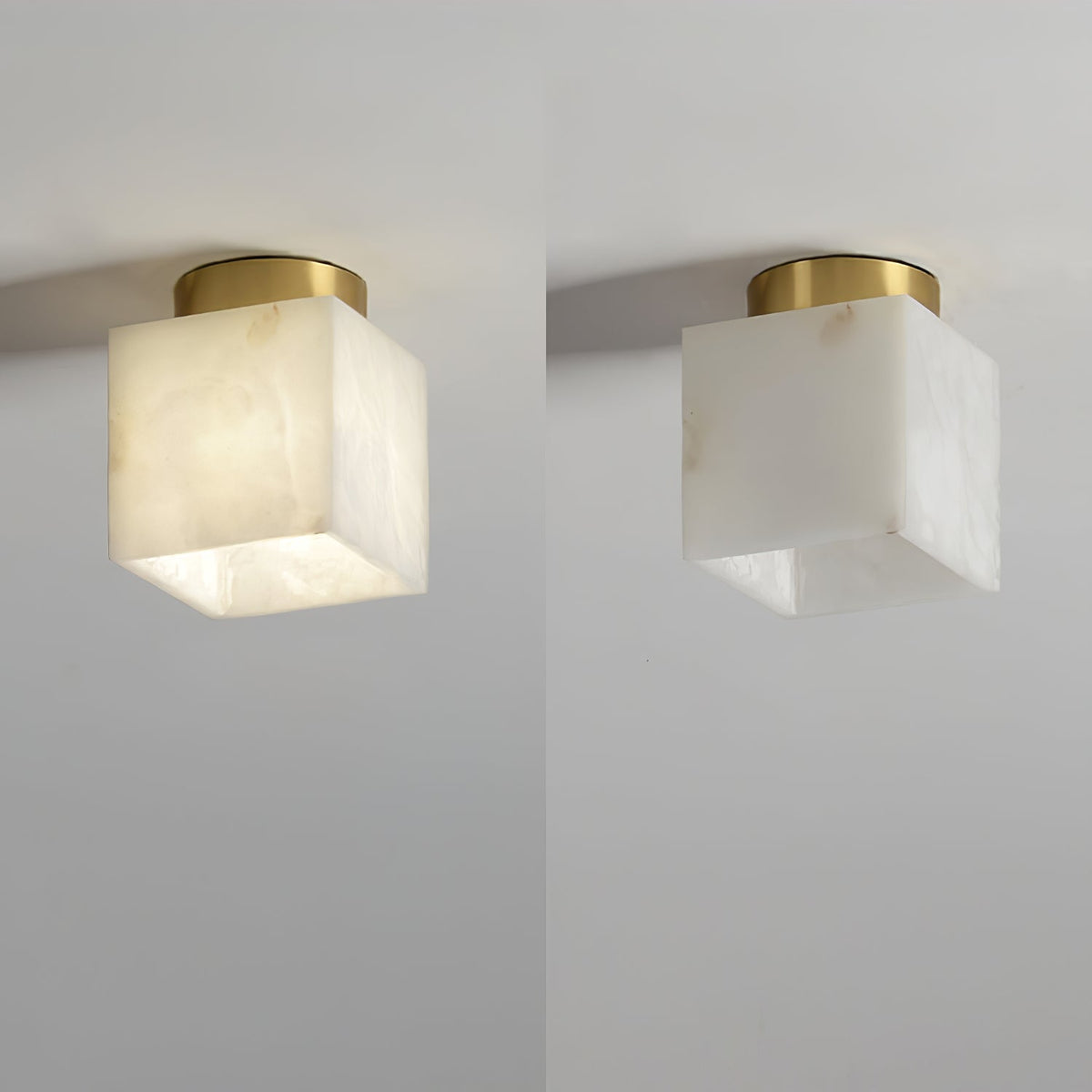 Otheyra Minimalistische Alabaster-flache Deckenleuchte
