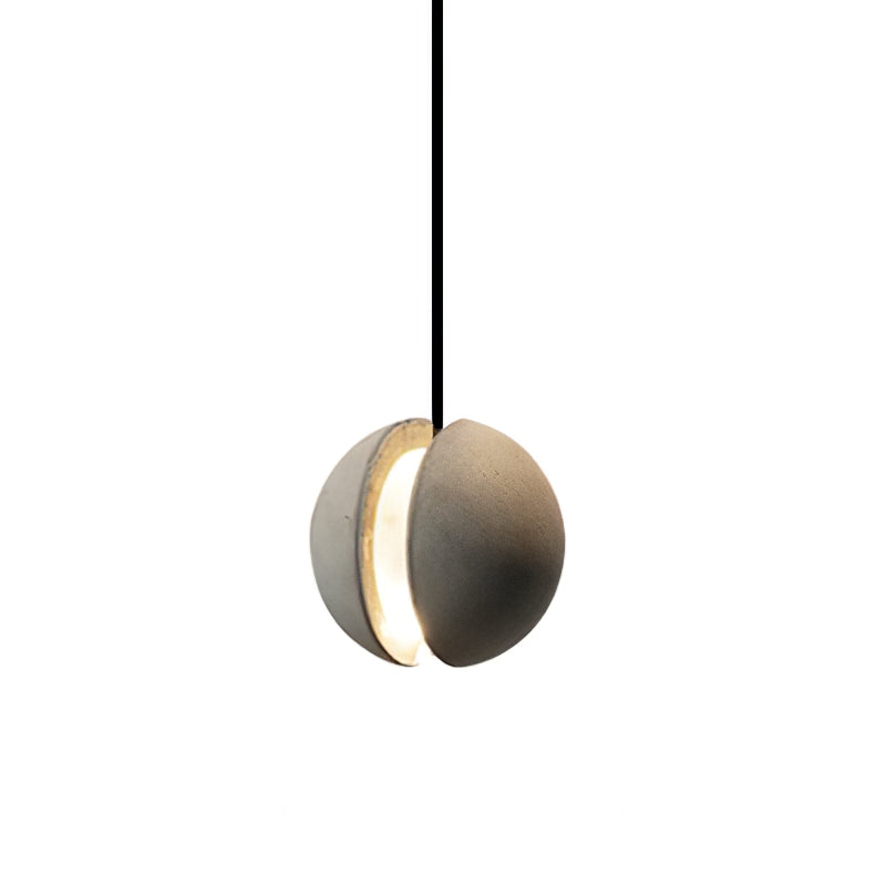 Umi Pendelleuchte aus Beton Kugel Mond Minimalistisch