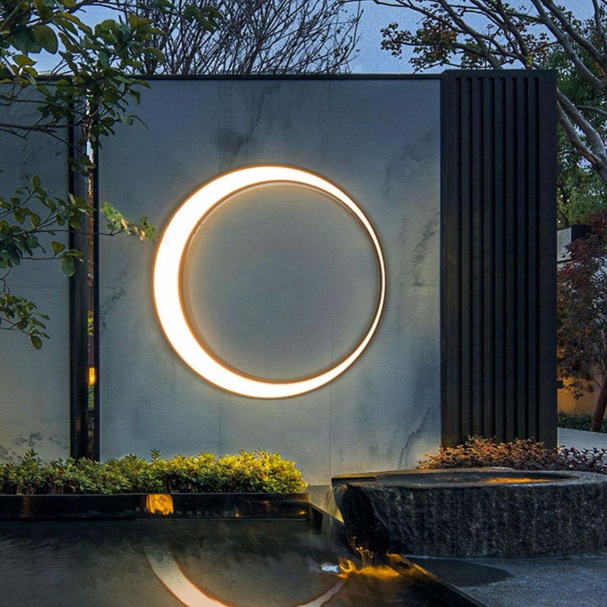 Noreliella runde Außenwandleuchte mit LED