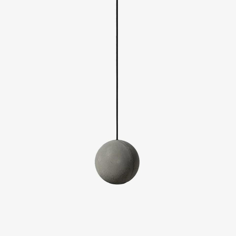 Umi Pendelleuchte aus Beton Kugel Mond Minimalistisch