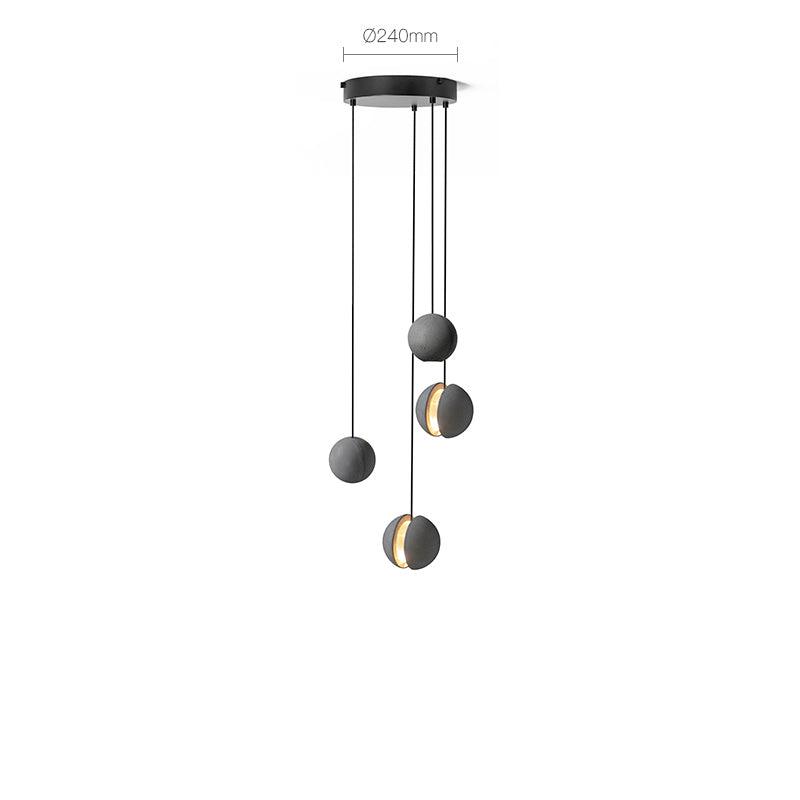 Umi Pendelleuchte aus Beton Kugel Mond Minimalistisch