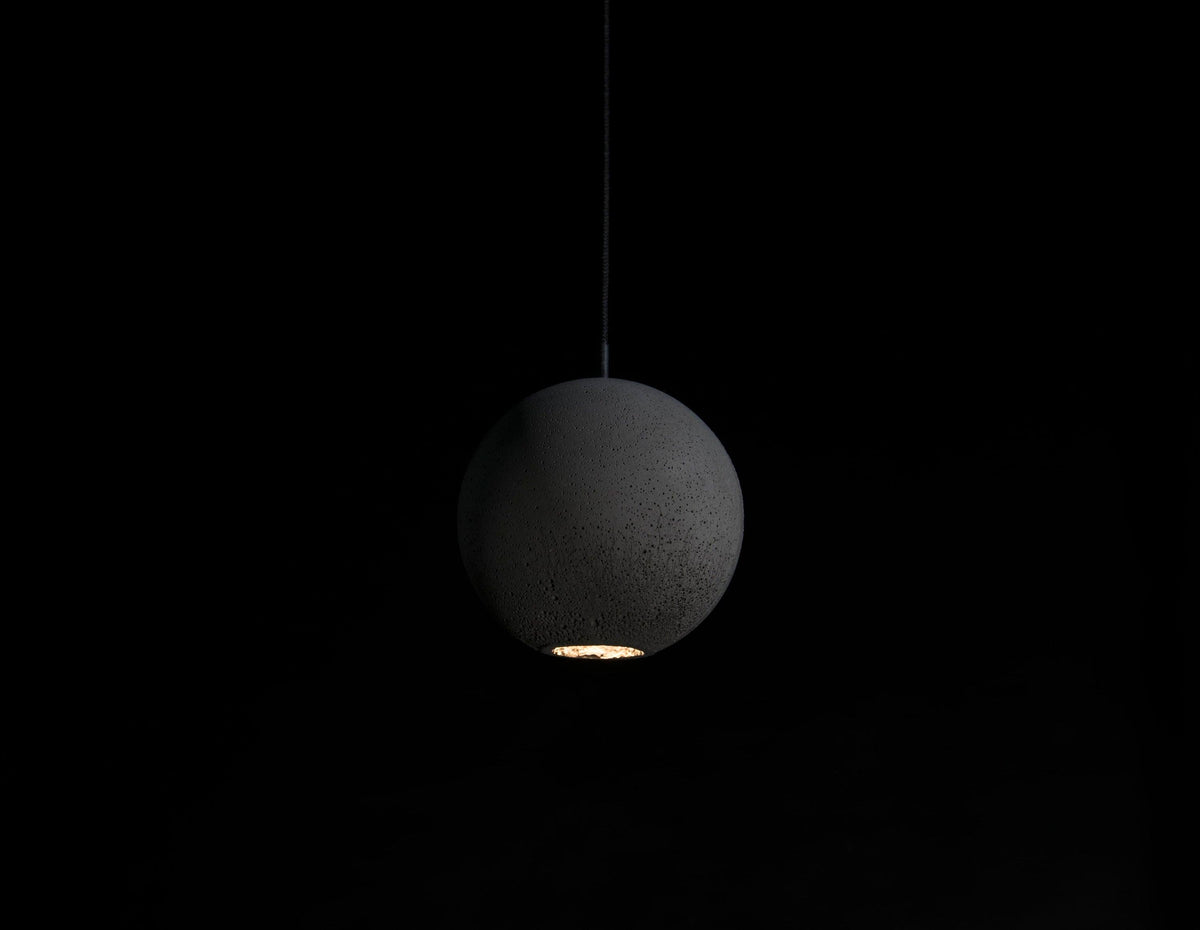 Umi Pendelleuchte aus Beton Kugel Mond Minimalistisch