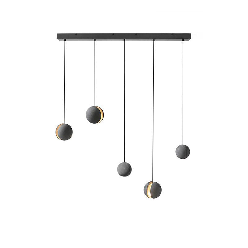 Umi Pendelleuchte aus Beton Kugel Mond Minimalistisch