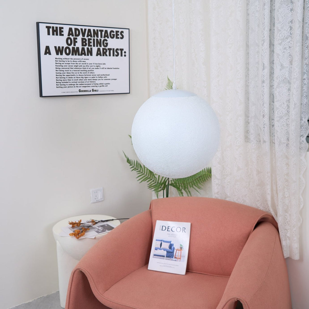 Miralaine Pendelleuchte Mondförmig für Wohnzimmer