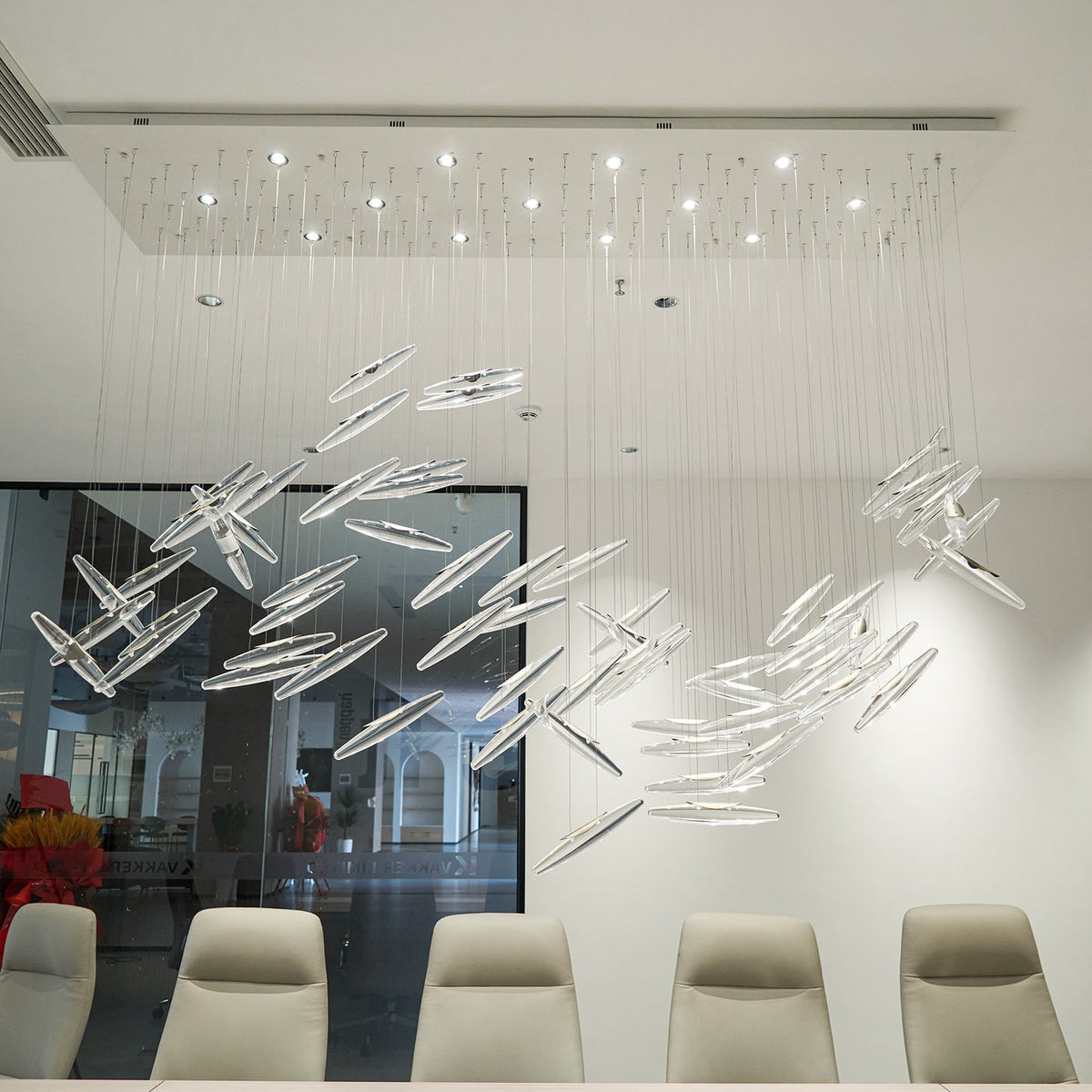 Hylor luxuriöser Kronleuchter aus Glas mit Moonlight Whispers