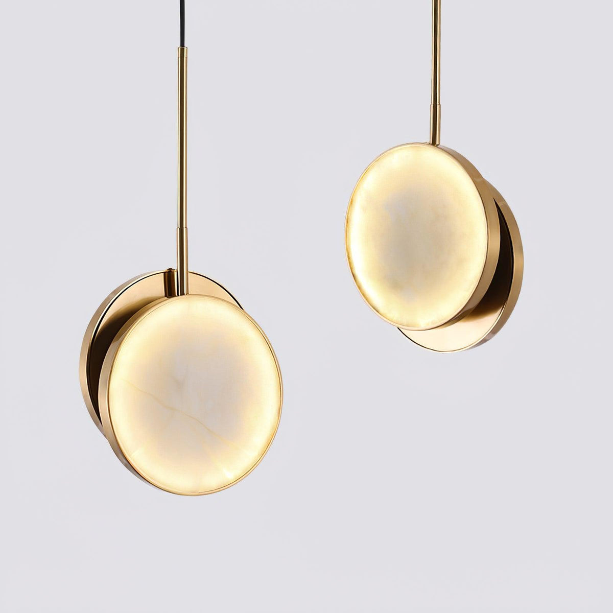 Synoryra Dual Disc Alabaster Pendelleuchte