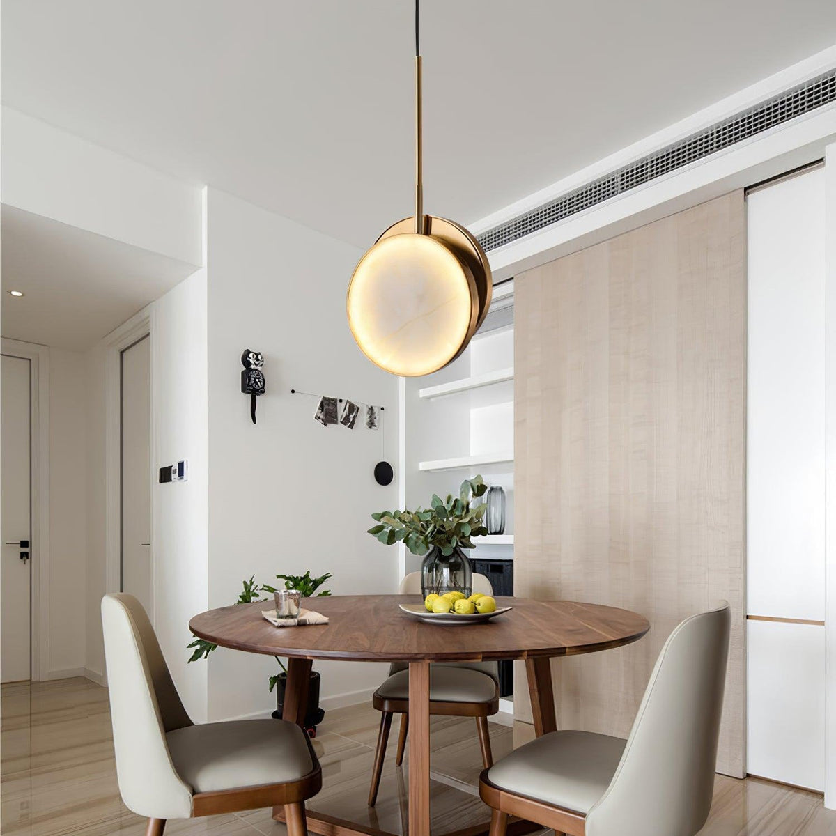 Synoryra Dual Disc Alabaster Pendelleuchte