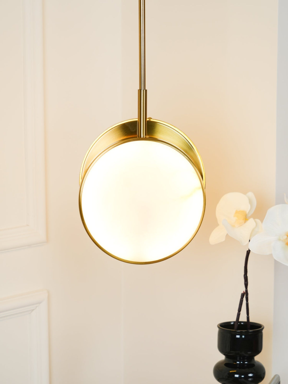 Synoryra Dual Disc Alabaster Pendelleuchte