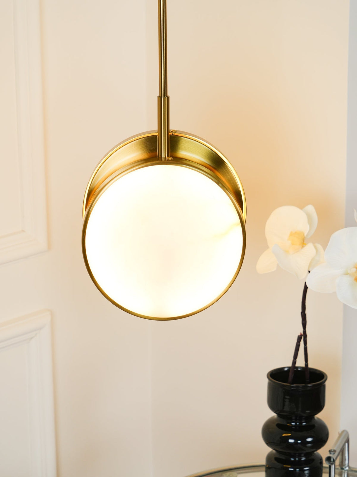 Synoryra Dual Disc Alabaster Pendelleuchte