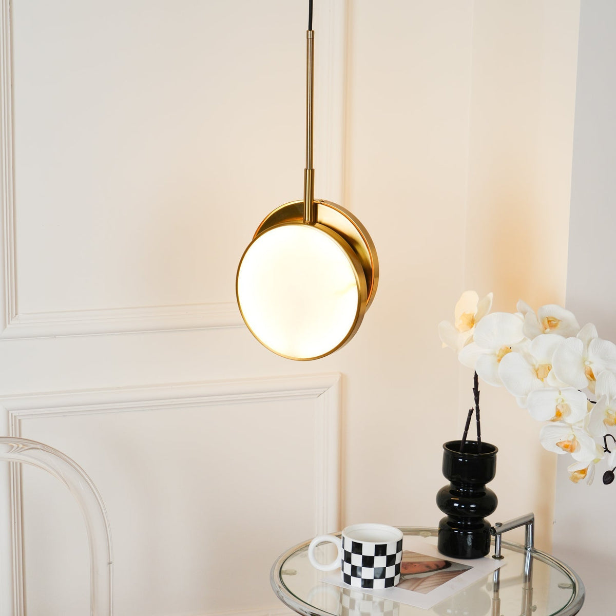 Synoryra Dual Disc Alabaster Pendelleuchte