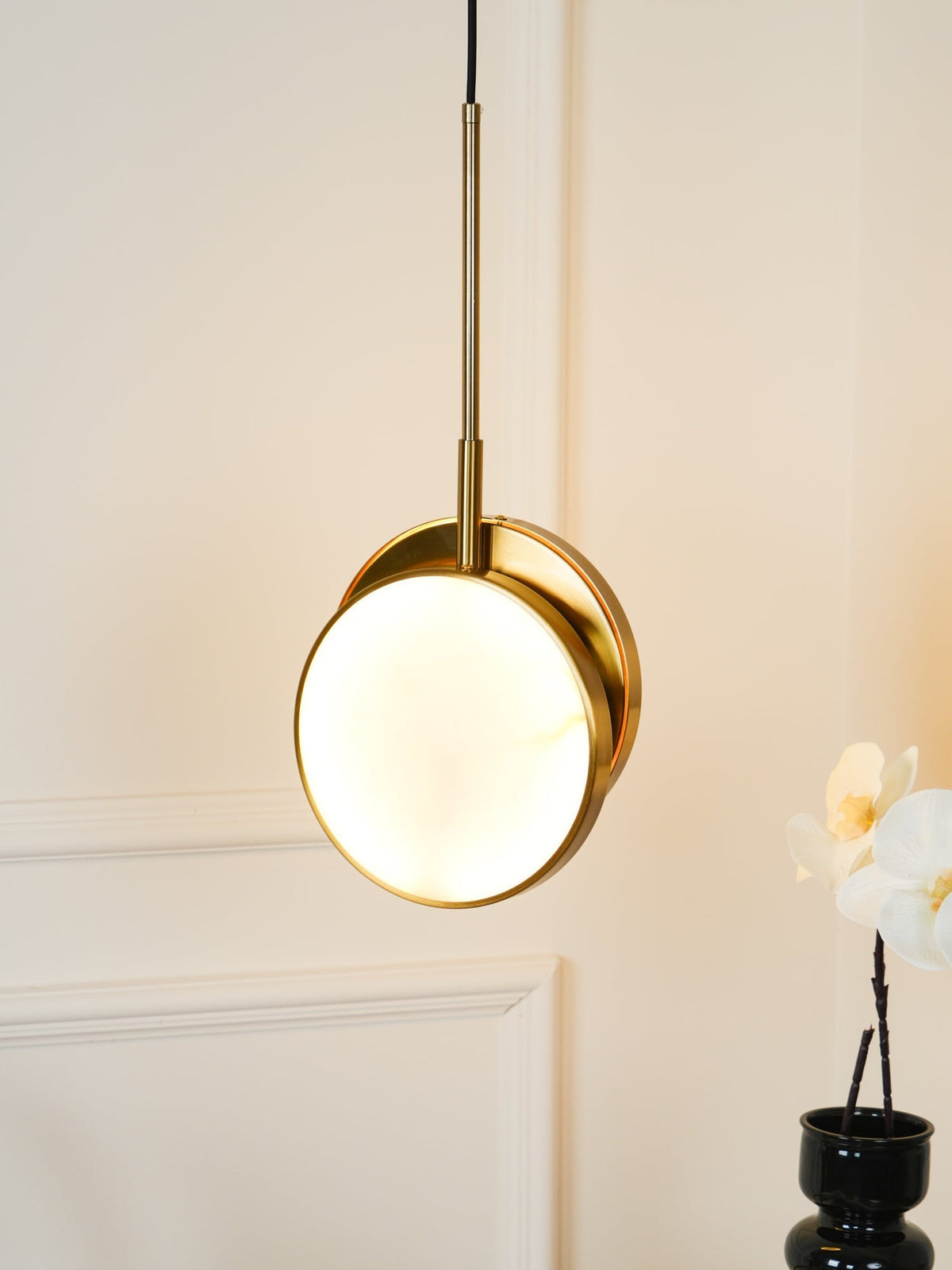 Synoryra Dual Disc Alabaster Pendelleuchte