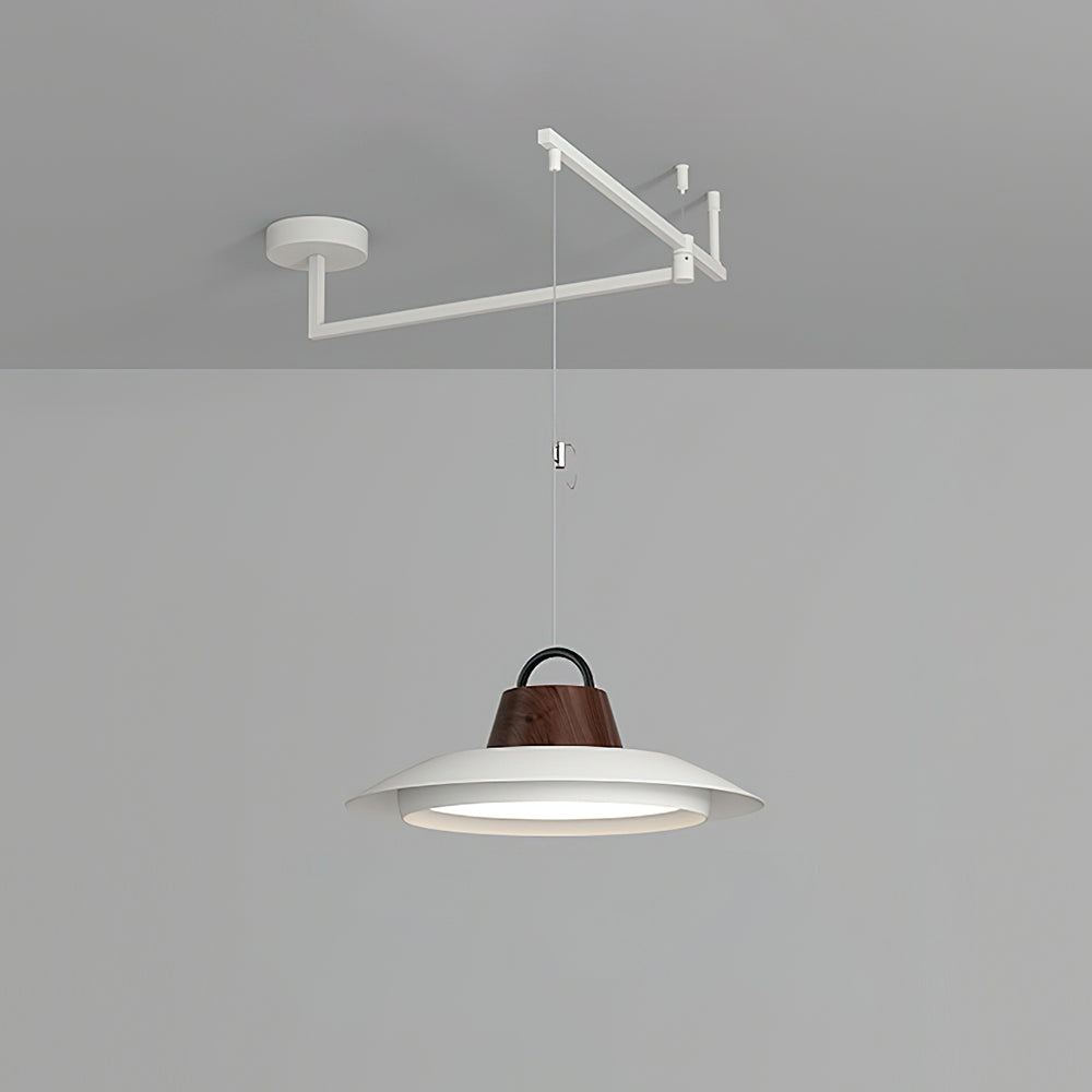 Elaisenne Pendelleuchte mit Schwenkarmlampe
