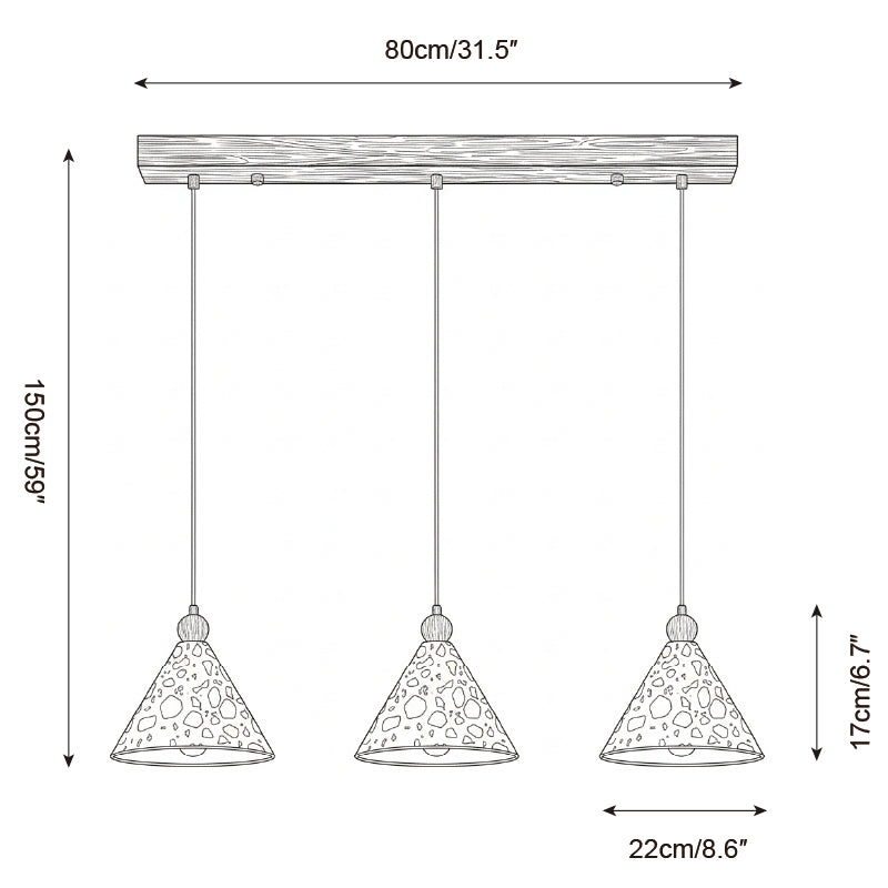 Calisenne Pyramid Pendelleuchte