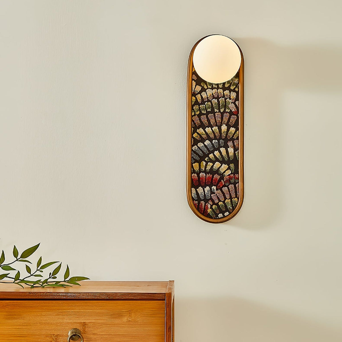 Uzorus Premium zeitgenössische Kunst-Stoff-Wandleuchte