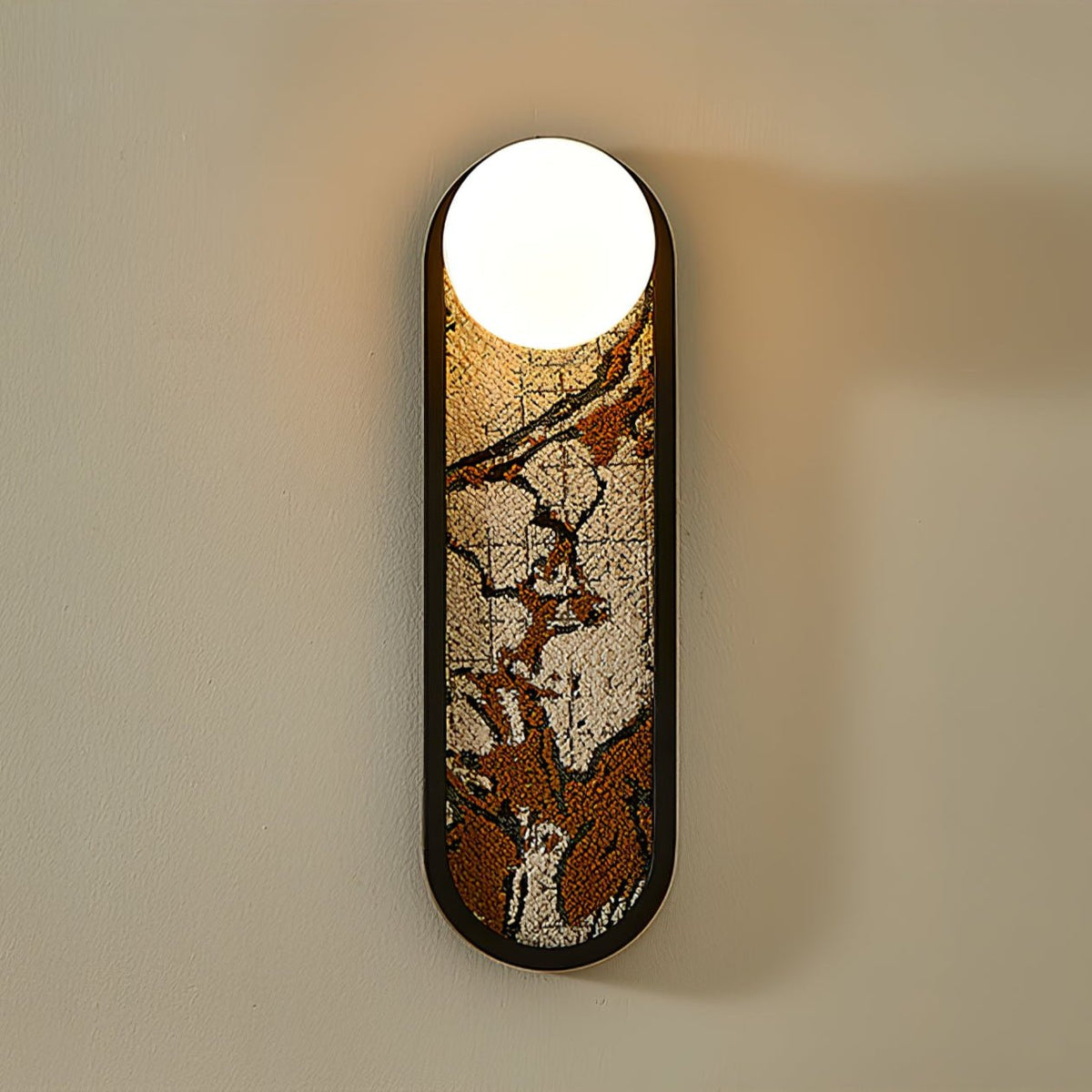 Uzorus Premium zeitgenössische Kunst-Stoff-Wandleuchte