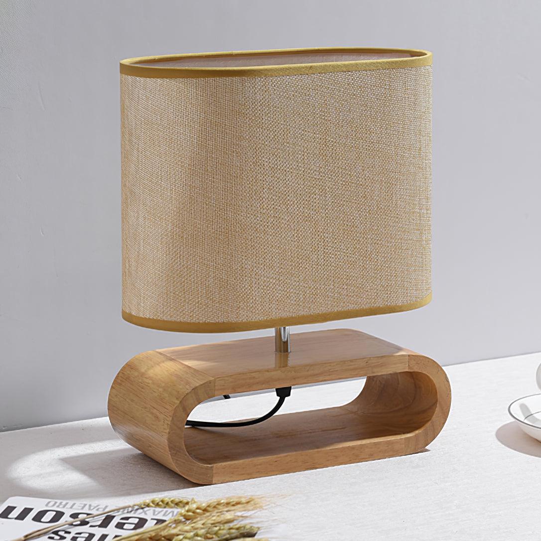 Loop Tischlampe aus rustikalem Holz