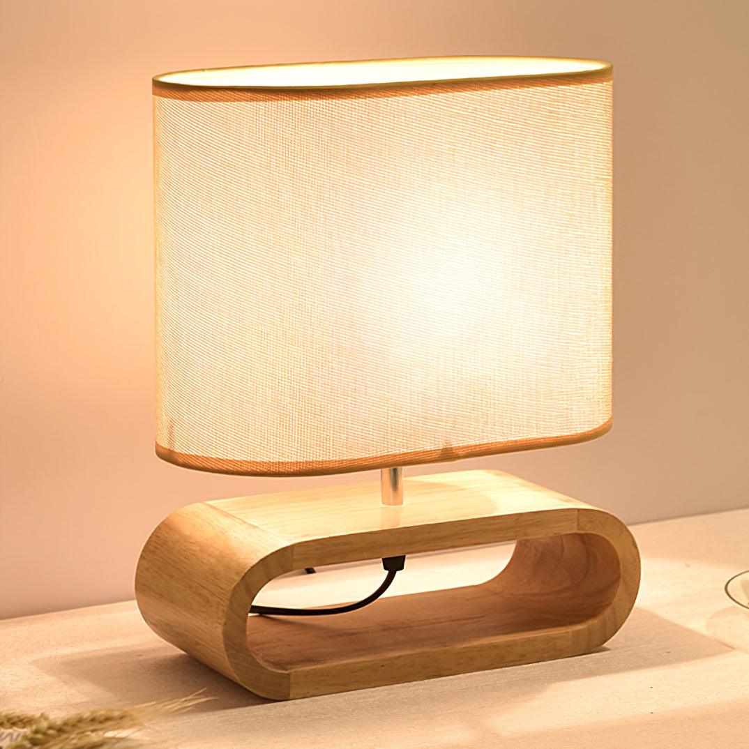 Loop Tischlampe aus rustikalem Holz