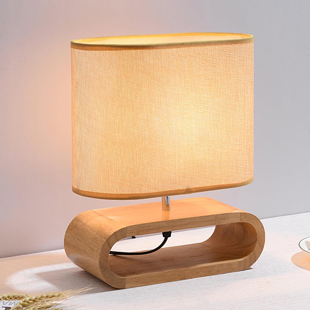 Loop Tischlampe aus rustikalem Holz