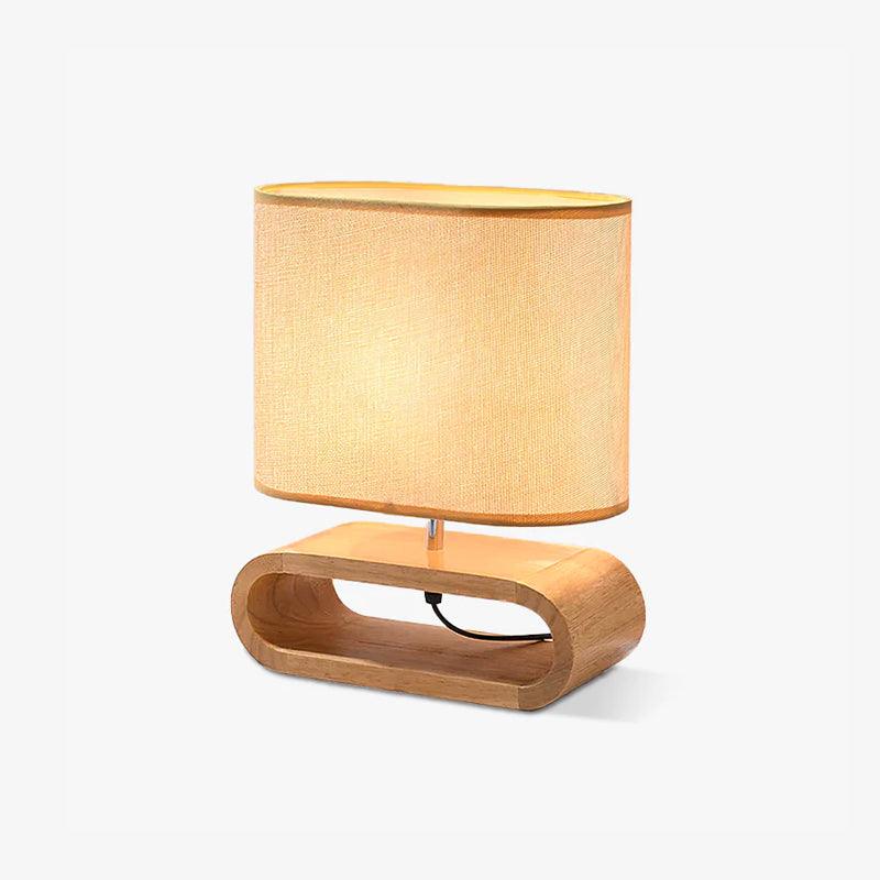 Loop Tischlampe aus rustikalem Holz