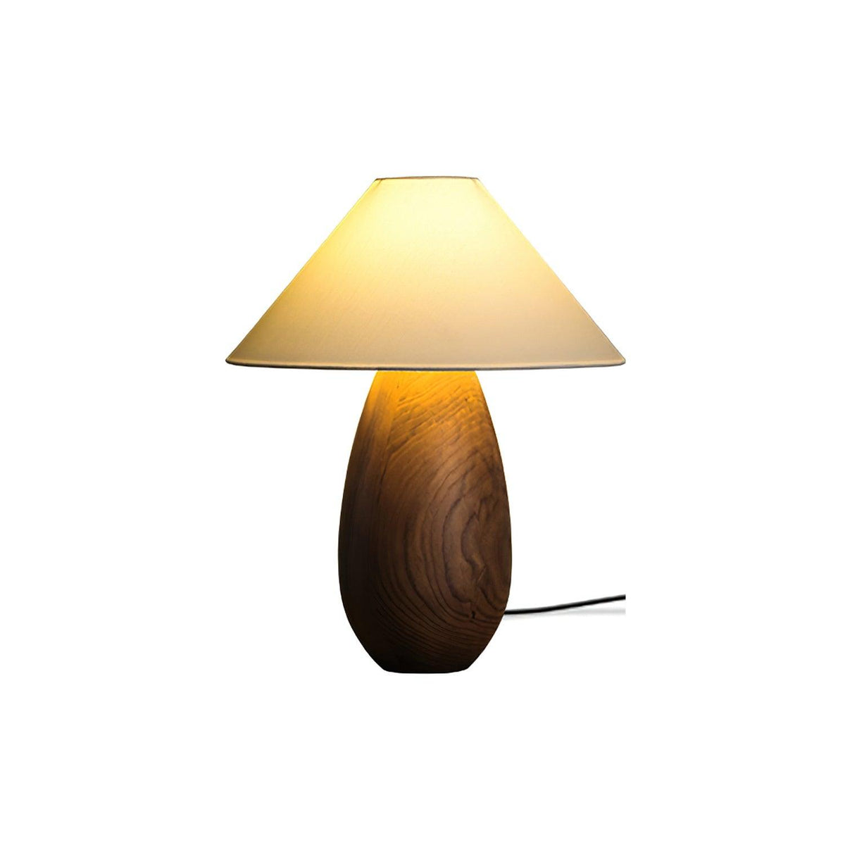 Orbace Tischleuchte aus natürlichem Holz