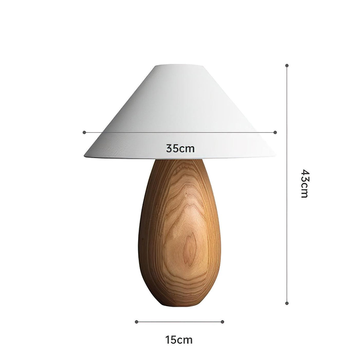 Orbace Tischleuchte aus natürlichem Holz