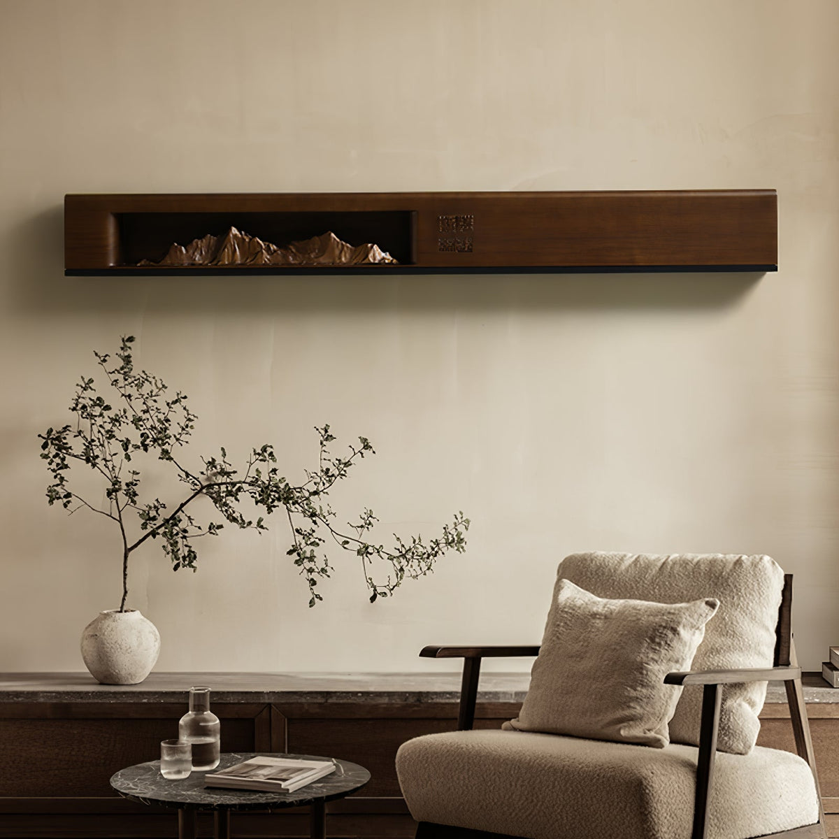 Matthew Moderne Holz-Wandleuchte