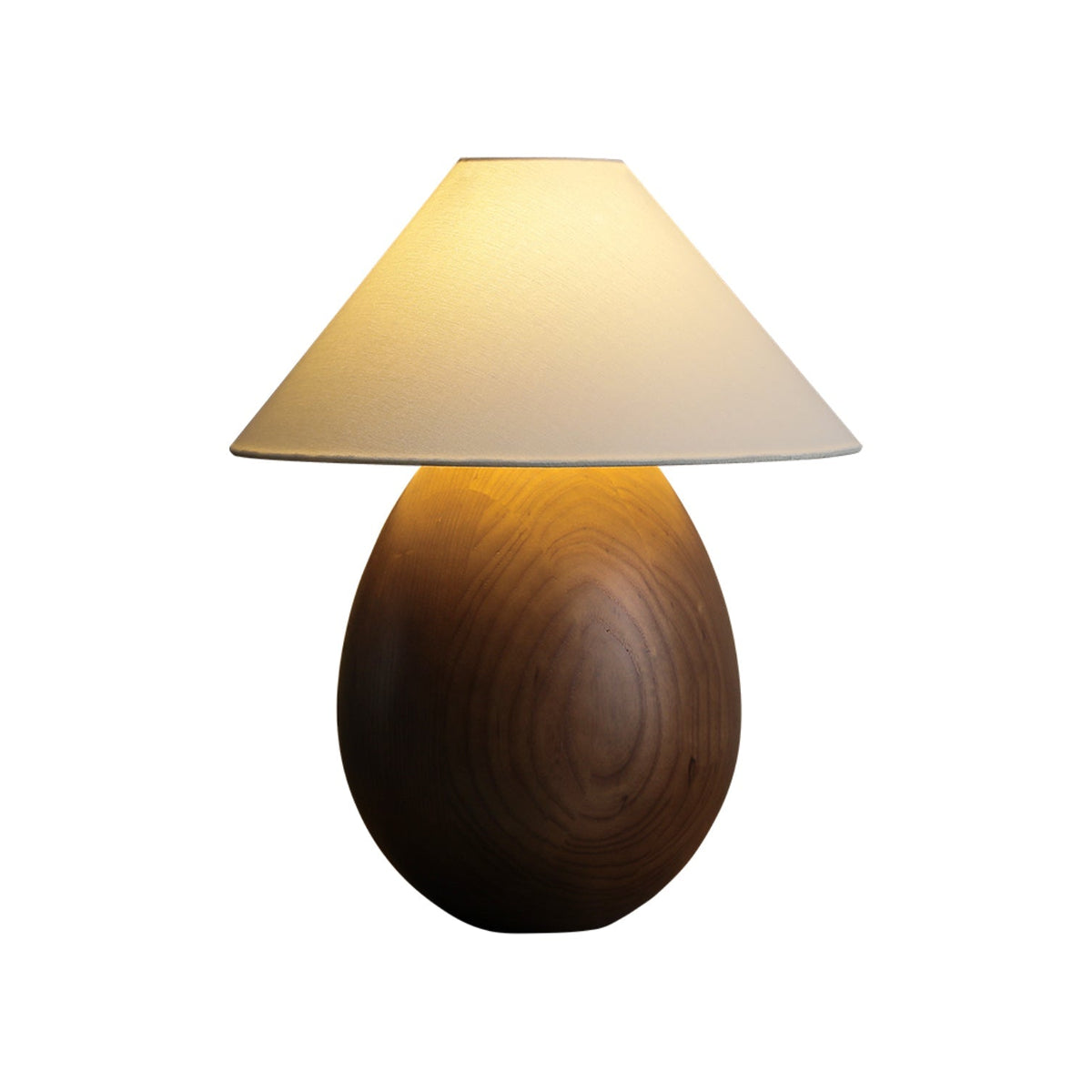 Orbace Tischleuchte aus natürlichem Holz