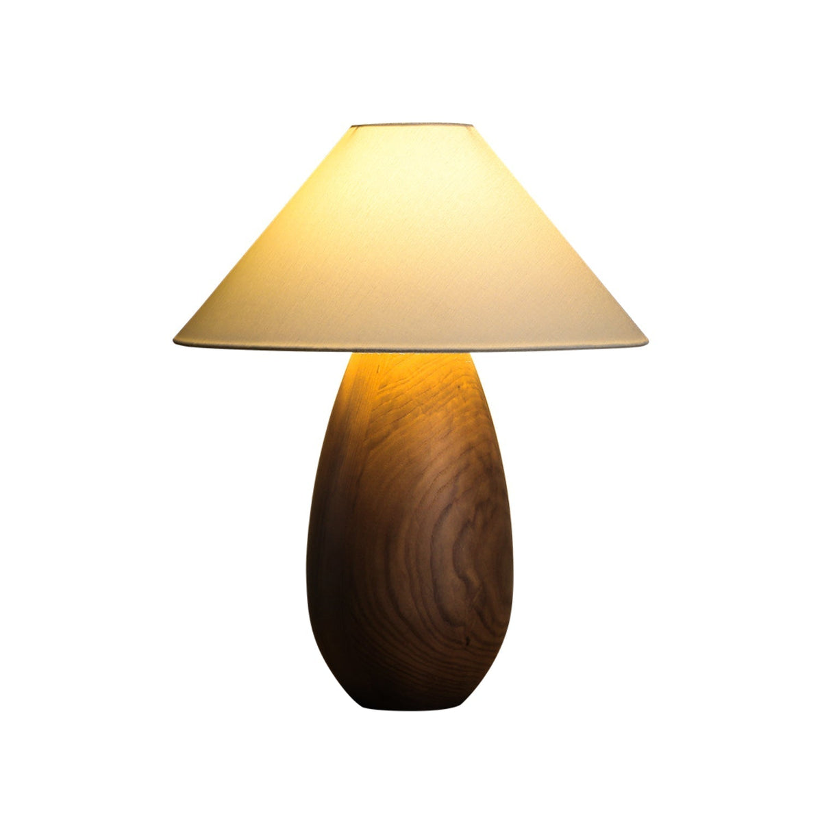 Orbace Tischleuchte aus natürlichem Holz