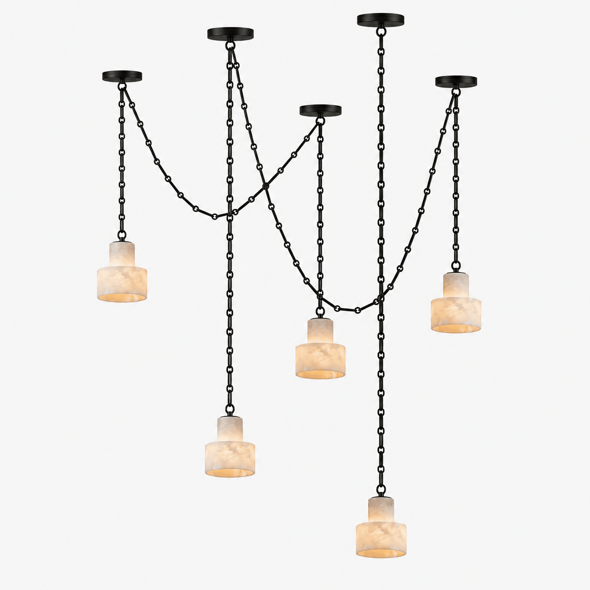 Leocadie Multi-Tier Kettenzylinder-Pendelleuchte
