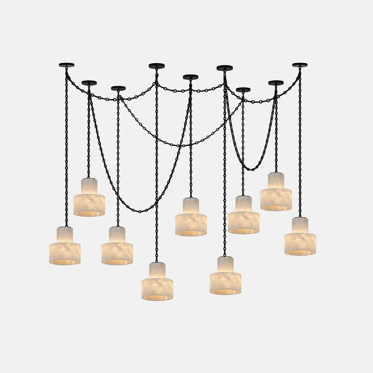 Leocadie Multi-Tier Kettenzylinder-Pendelleuchte