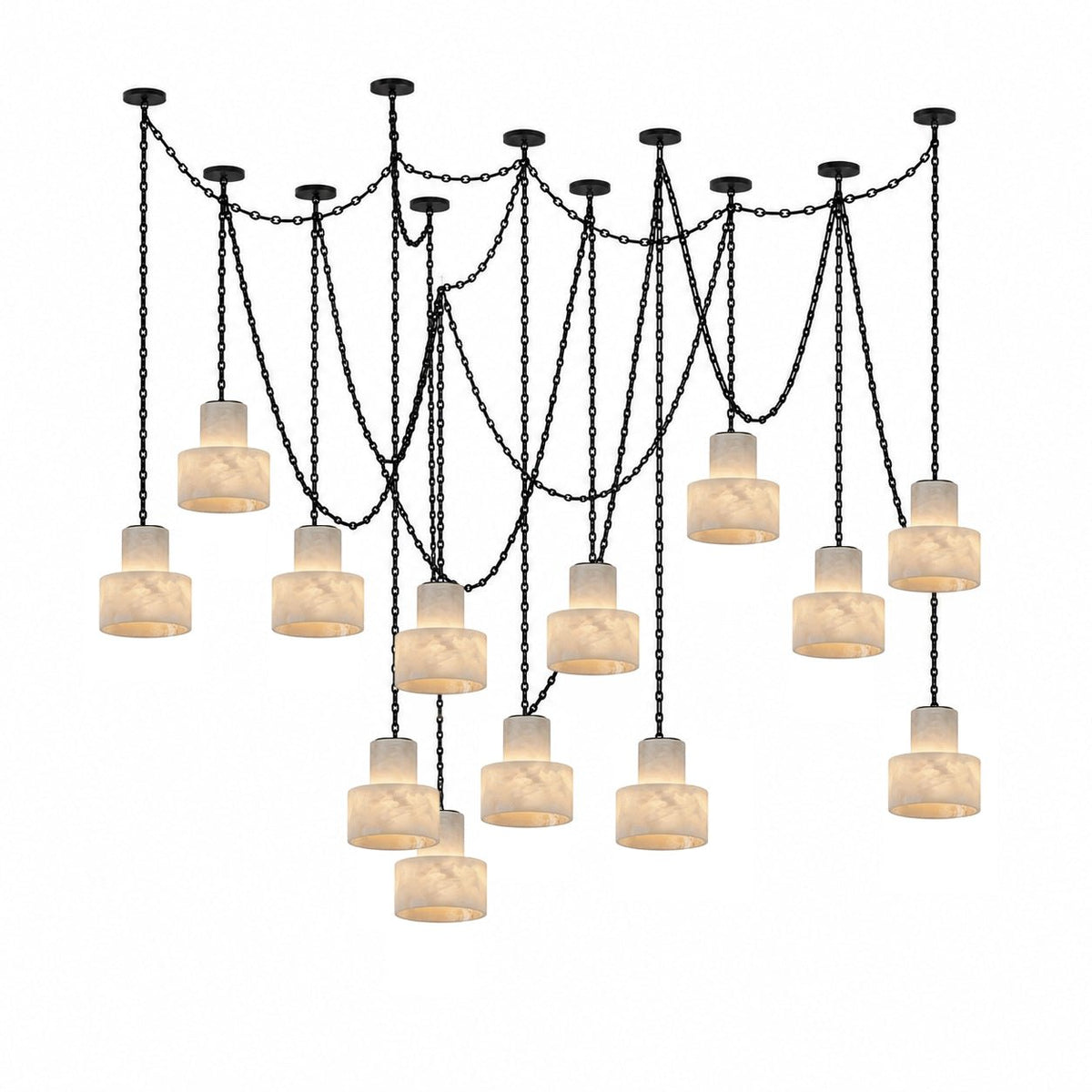 Leocadie Multi-Tier Kettenzylinder-Pendelleuchte