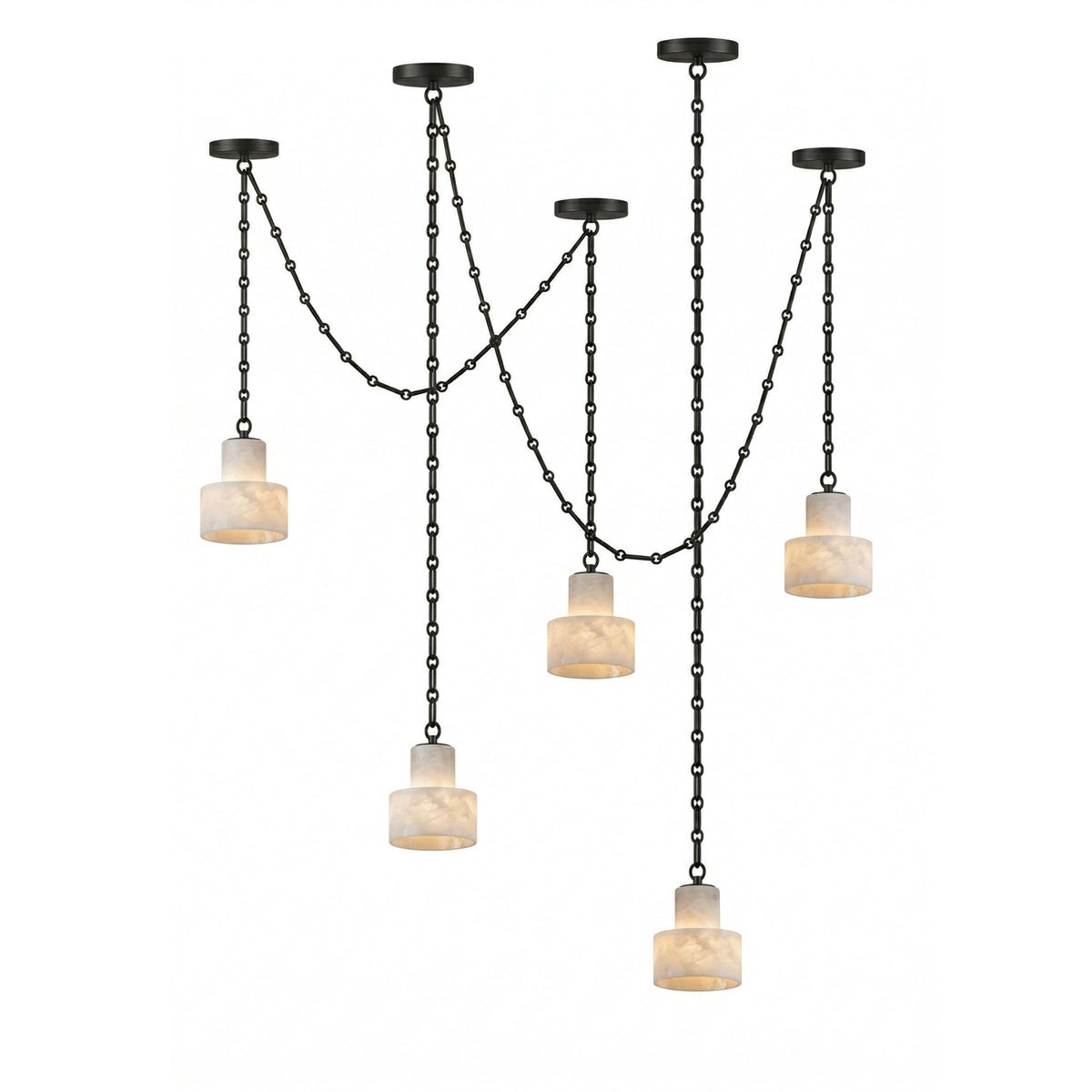 Leocadie Multi-Tier Kettenzylinder-Pendelleuchte
