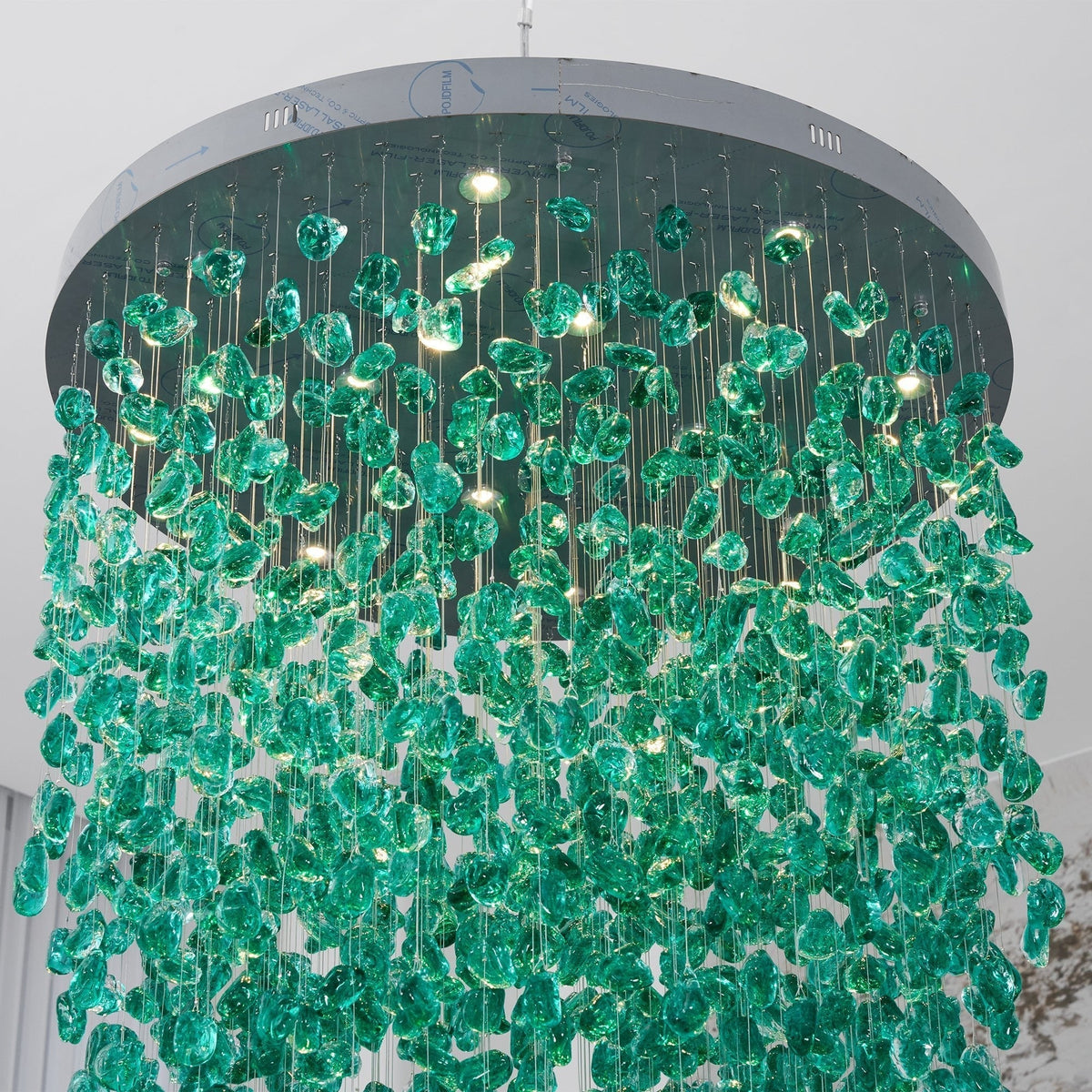 Belora Kronleuchter aus Stein und Kristall im postmodernen Luxus-Stil
