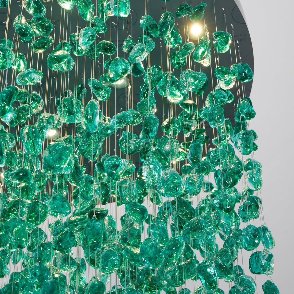 Belora Kronleuchter aus Stein und Kristall im postmodernen Luxus-Stil