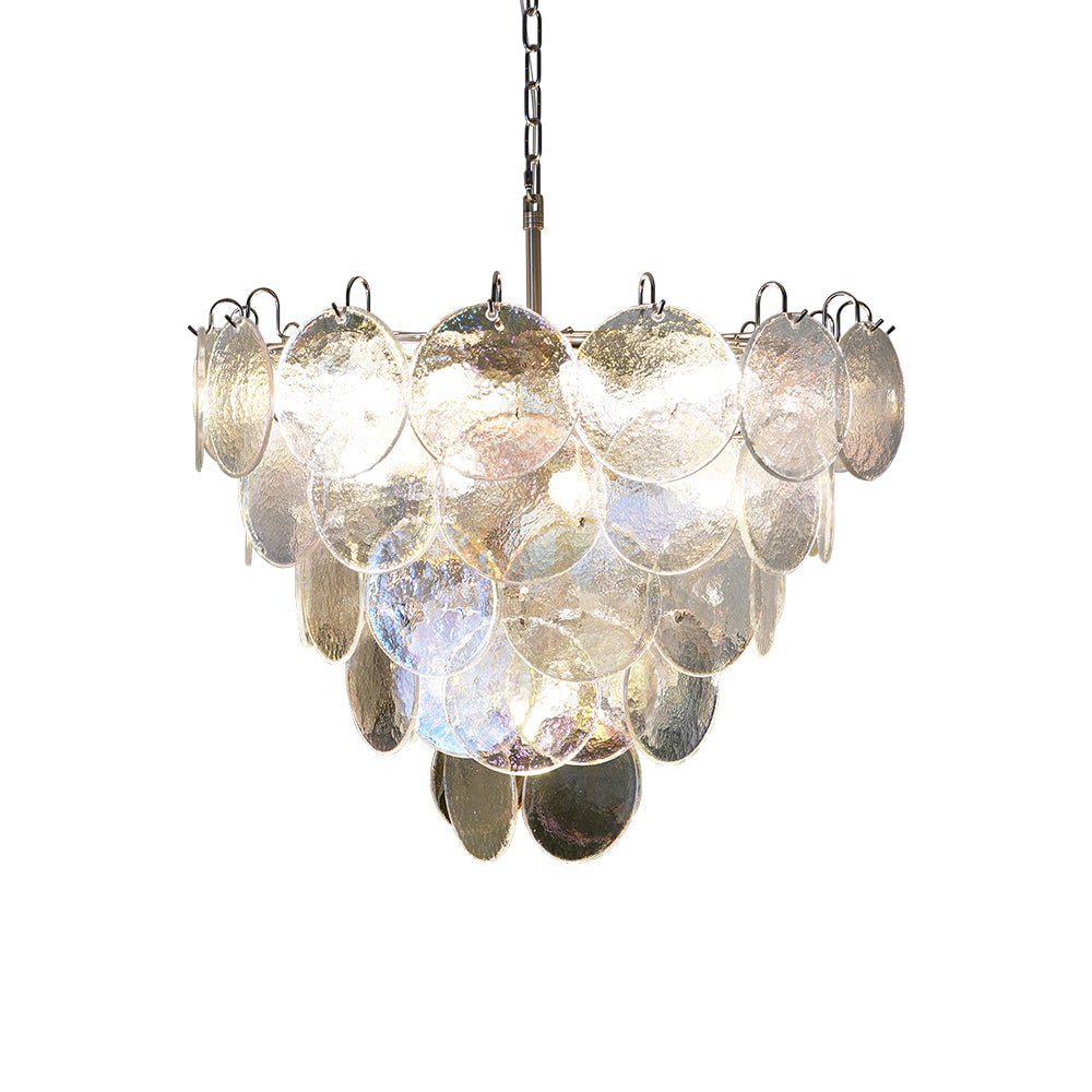 Liorerora Kronleuchter Irideszent Murano-Glasscheiben
