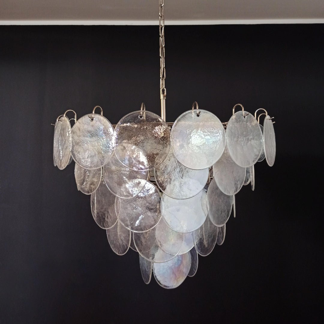 Liorerora Kronleuchter Irideszent Murano-Glasscheiben