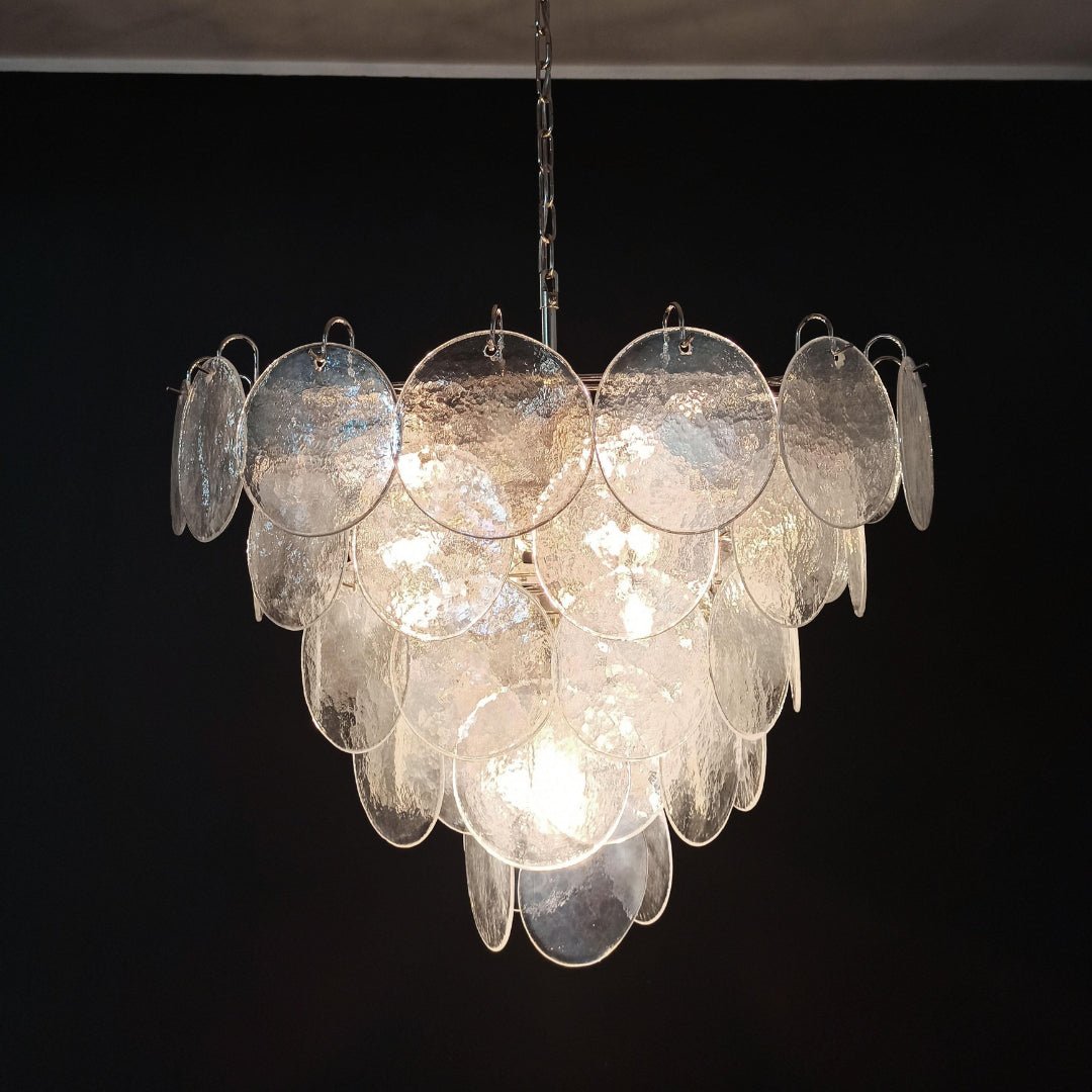 Liorerora Kronleuchter Irideszent Murano-Glasscheiben