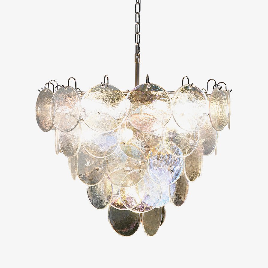 Liorerora Kronleuchter Irideszent Murano-Glasscheiben