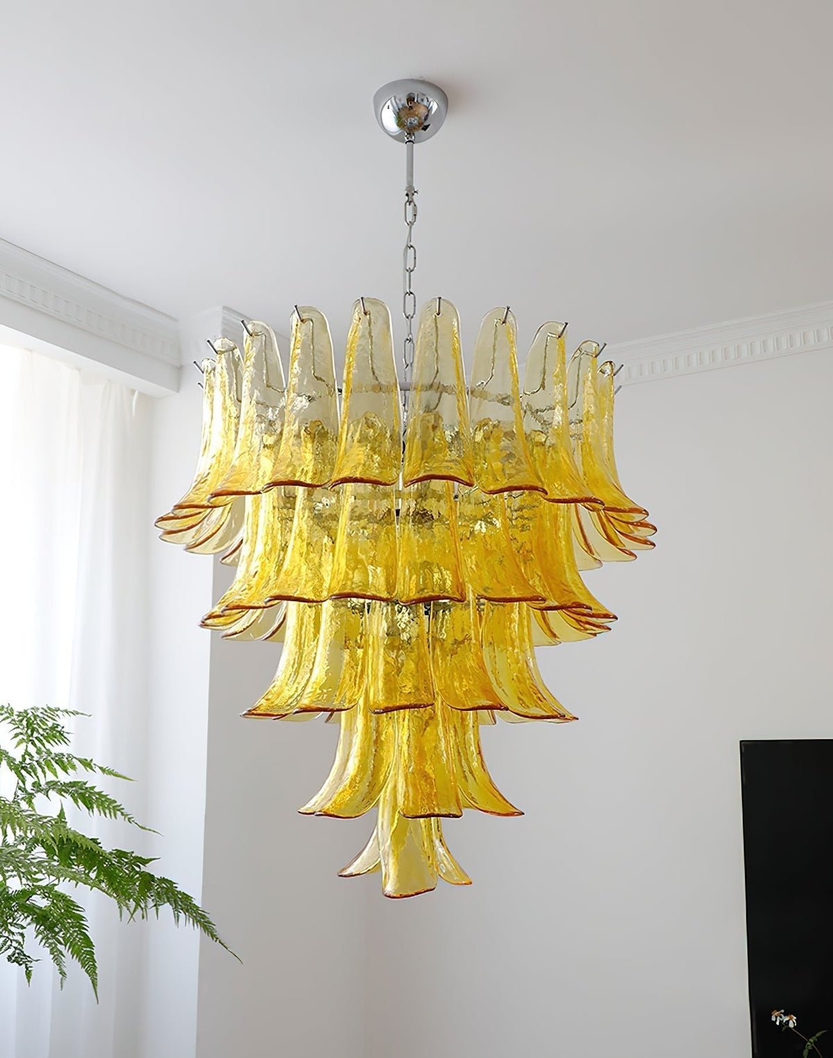 Celiian Kronleuchter Murano-Glas-Blütenblätter Vintage