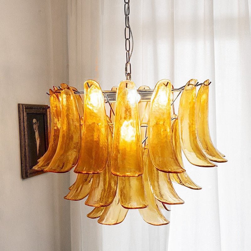 Celiian Kronleuchter Murano-Glas-Blütenblätter Vintage