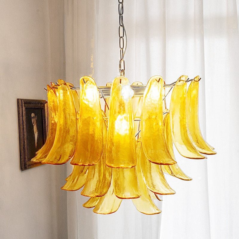 Celiian Kronleuchter Murano-Glas-Blütenblätter Vintage
