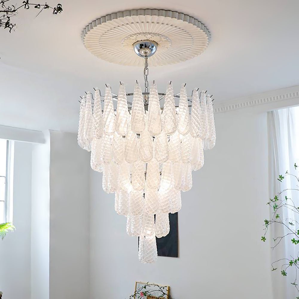 Velerian Kronleuchter Tannenzapfen Murano-Glas Texturiert Luxus